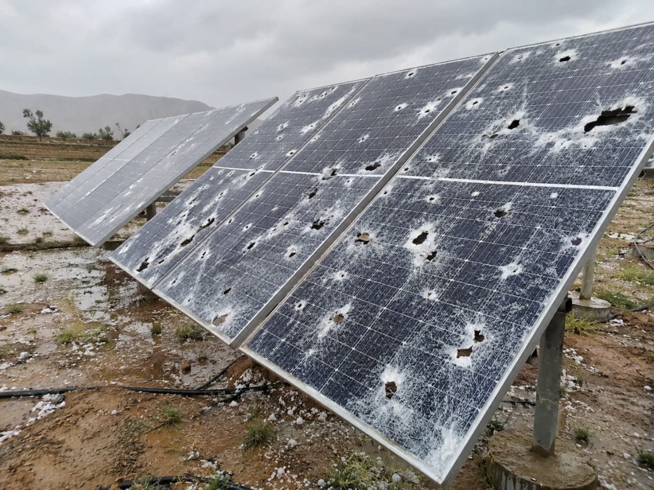 Hailstorm and Heavy Rains Damage Crops and Solar Systems in Balochistan's Gresha