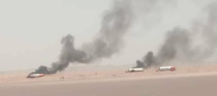 Five LPG tankers set ablaze on highway near Dalbandin