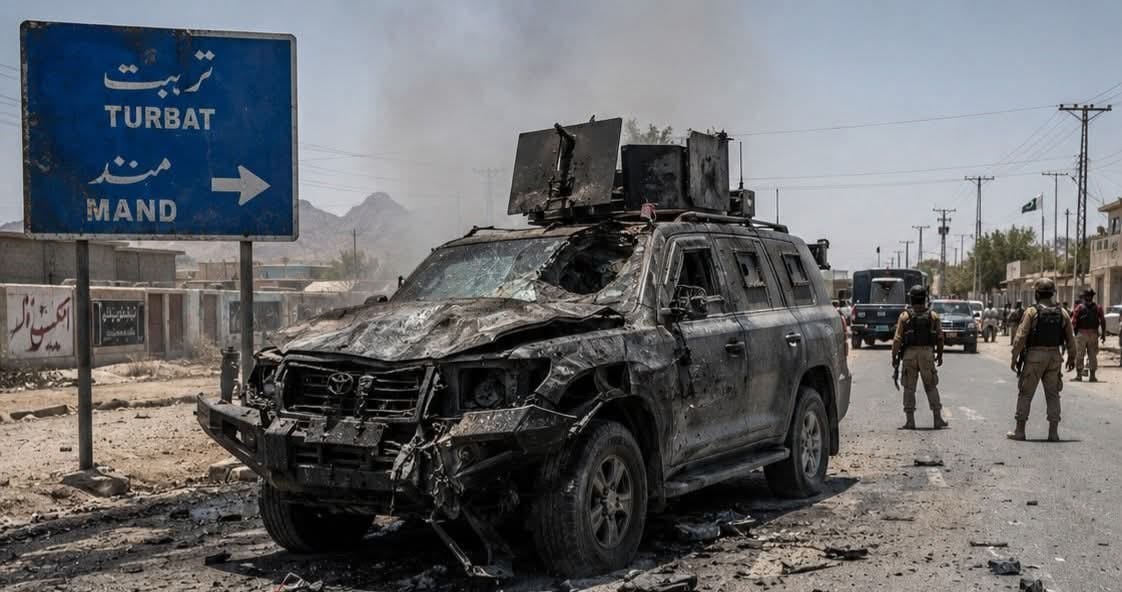 FWO Armored Vehicle Targeted in Remote-Controlled Bomb Attack in Mand, Turbat